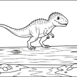 coloriage Indominus Rex pour bebe a imprimer
