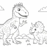 coloriage Indominus Rex pour enfant de à imprimer