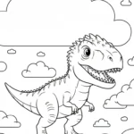 coloriage Indominus Rex de pour enfants