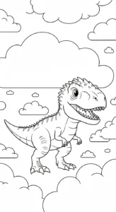 coloriage Indominus Rex de pour enfants