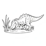coloriage Indominus Rex pour enfant de 4 ans
