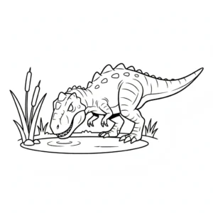 coloriage Indominus Rex pour enfant de 4 ans