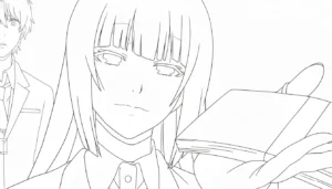 coloriage Kakegurui à imprimer pour enfant de 3 ans