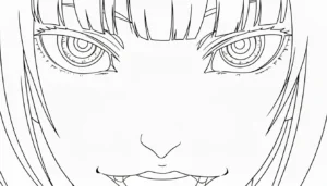 coloriage Kakegurui pour enfant de 2 ans