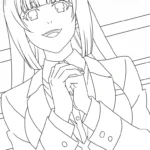 coloriage Kakegurui pour enfant de à imprimer