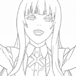 coloriage Kakegurui pour bebe a imprimer