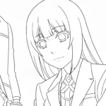coloriage Kakegurui à imprimer pour enfants