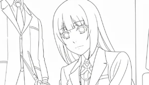 coloriage Kakegurui à imprimer pour enfants