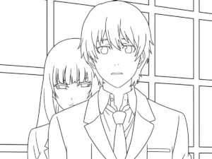 coloriage Kakegurui pour enfant a imprimer gratuit