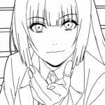 coloriage Kakegurui pour enfants à télécharger