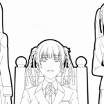 coloriage Kakegurui à imprimer pour enfant de 4 ans
