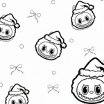 coloriage Labubu Noel pour enfant de 8 ans