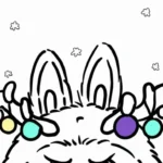 coloriage Labubu Noel pour enfants à imprimer