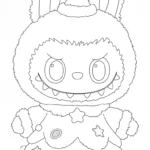 coloriage Labubu Noel de pour enfants