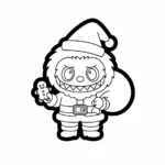 coloriage Labubu Noel pour enfant de 10 ans