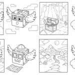 imprimer coloriage Lucky Box Brainrot pour enfant