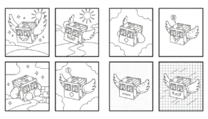 coloriage Lucky Box Brainrot pour enfant de 4 ans