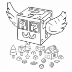 coloriage Lucky Box Brainrot a imprimer