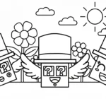 image pour coloriage Lucky Box Brainrot enfant