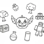 coloriage Lucky Box Brainrot pour enfant