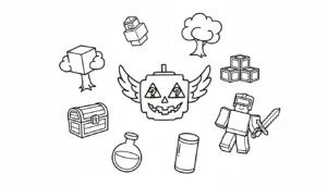 coloriage Lucky Box Brainrot pour enfant