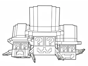coloriage Lucky Box Brainrot à imprimer