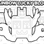 coloriage Lucky Box Brainrot pour enfant à imprimer
