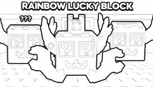 coloriage Lucky Box Brainrot pour enfant à imprimer