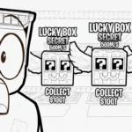 coloriage Lucky Box Brainrot à imprimer pour enfant de 7 ans