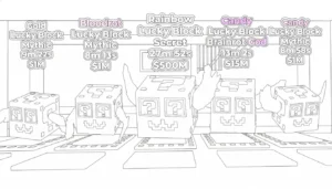 coloriage Lucky Box Brainrot gratuit
