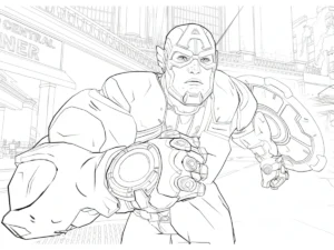 coloriage Marvel Rivals pour enfant de 2 ans