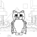 coloriage Meowl et decoupage