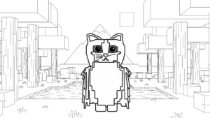 coloriage Meowl et decoupage