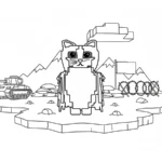 coloriage Meowl et decoupage a imprimer gratuit