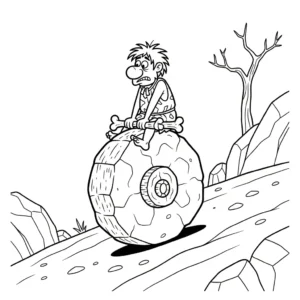 coloriage Préhistoire et decoupage