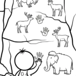 coloriage Préhistoire à imprimer pour enfant de 4 ans