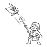 imprimer coloriage Préhistoire pour enfant