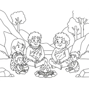coloriage Préhistoire pour enfant gratuit