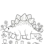 coloriage Préhistoire à imprimer pour enfant de 6 ans