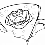 coloriage Quesadilla Crocodila à imprimer pdf