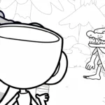 coloriage Quesadilla Crocodila a imprimer