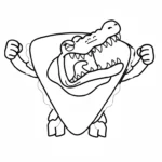 coloriage Quesadilla Crocodila gratuit a imprimer