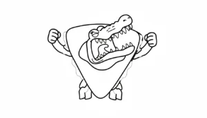 coloriage Quesadilla Crocodila gratuit a imprimer
