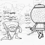 coloriage Quesadilla Crocodila a imprimer