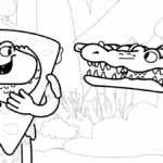 coloriage Quesadilla Crocodila a dessiner et imprimer