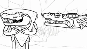 coloriage Quesadilla Crocodila a dessiner et imprimer