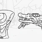 coloriage Quesadilla Crocodila pour enfant