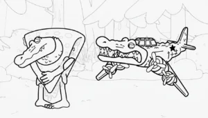 coloriage Quesadilla Crocodila pour enfant