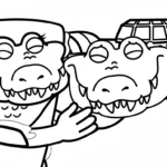 coloriage Quesadilla Crocodila pour enfant