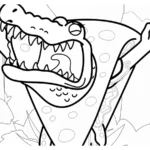 coloriage Quesadilla Crocodila pour enfant